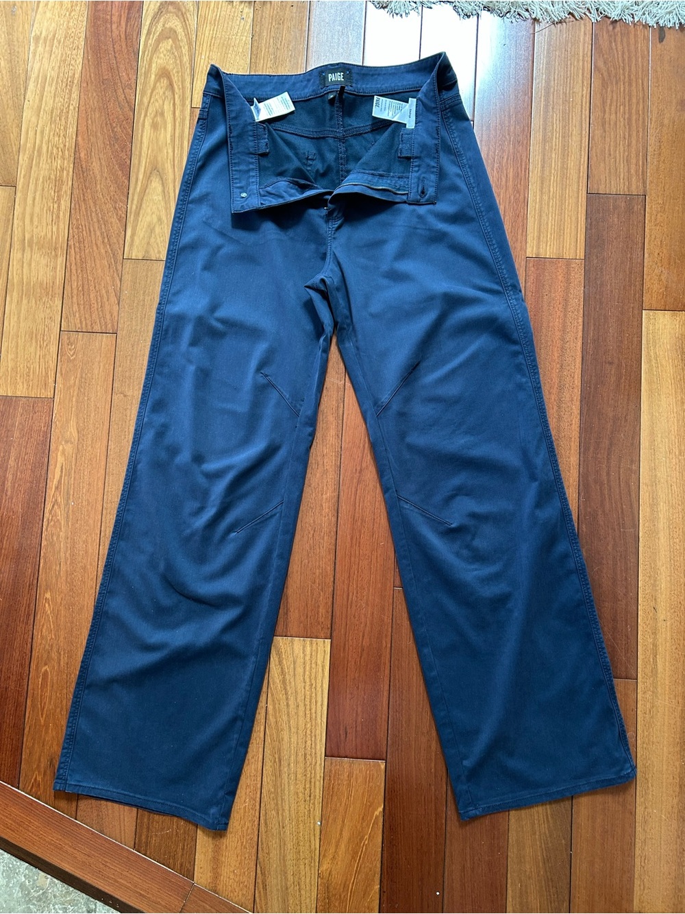PAIGE Wide Leg Pants in Navy Blue